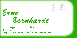erno bernhardt business card